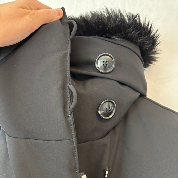 Mercer Collective Saks fifth avenue black Betsy Asymmetric Down Parka small NWT - Picture 14 of 16